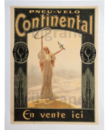 VéLO CONTINENTAL PNEUX VéLOS Renb-POSTER/REPRODUCTION d1 AFFICHE VINTAGE JUSQU'A -70%! 