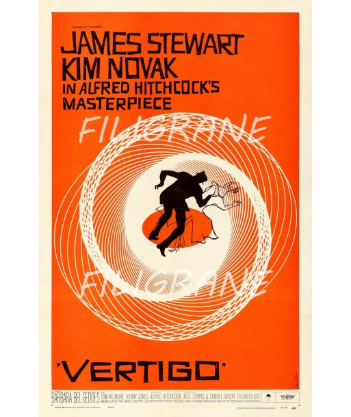 VERTIGO FILM Rtck-POSTER/REPRODUCTION d1 AFFICHE VINTAGE 2023