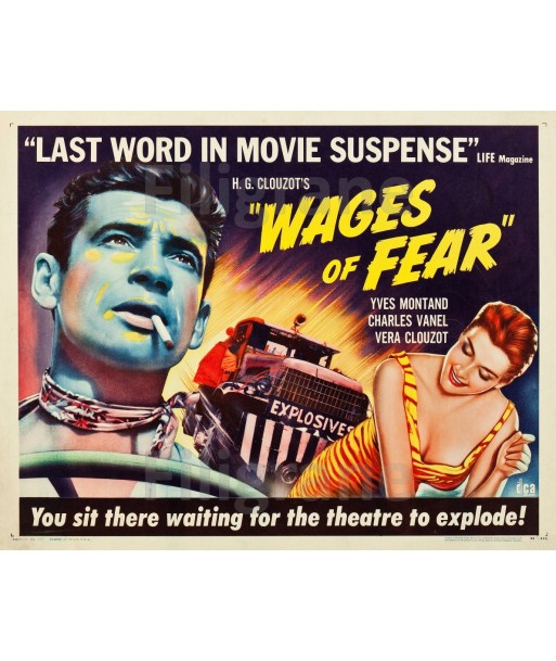 WAGES of FEAR FILM Rxoo-POSTER/REPRODUCTION d1 AFFICHE VINTAGE plus qu'un jeu 