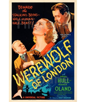 WEREWOLF of LONDON FILM Rgwt-POSTER/REPRODUCTION d1 AFFICHE VINTAGE Voir les baskets