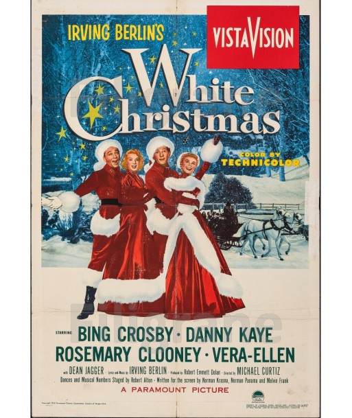 WHITE CHRISTMAS FILM Ragv-POSTER/REPRODUCTION d1 AFFICHE VINTAGE 50-70% off 