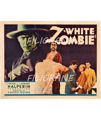 WHITE ZOMBIE FILM Ruoe-POSTER/REPRODUCTION d1 AFFICHE VINTAGE sur le site 