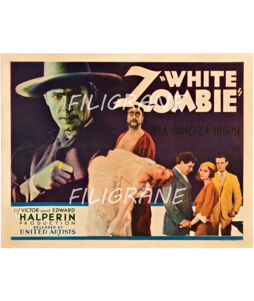 WHITE ZOMBIE FILM Ruoe-POSTER/REPRODUCTION d1 AFFICHE VINTAGE sur le site 