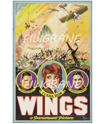 WINGS FILM Rhiz-POSTER/REPRODUCTION d1 AFFICHE VINTAGE livraison gratuite