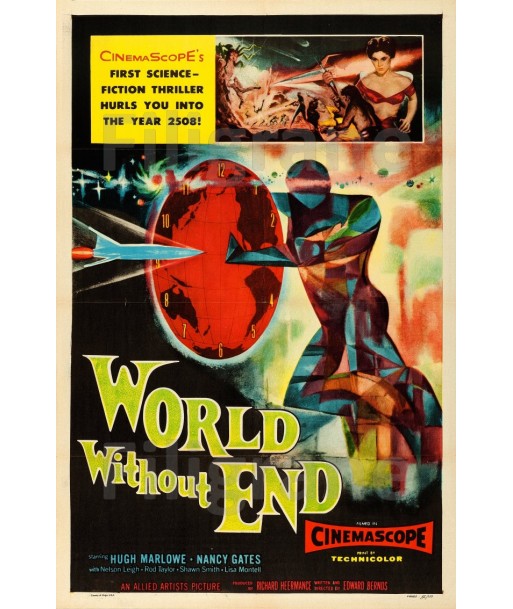 WORLD without END FILM Rxmh-POSTER/REPRODUCTION d1 AFFICHE VINTAGE Jusqu'à 80% De Réduction