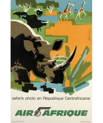 AIRLINES AIR AFRIQUE Rxfd-POSTER/REPRODUCTION d1 AFFICHE VINTAGE Fin de série