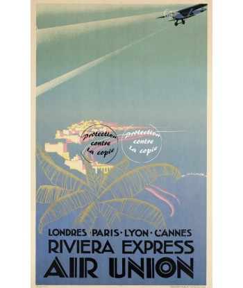 AIRLINES AIR UNION RIVIERA Rhdi-POSTER/REPRODUCTION d1 AFFICHE VINTAGE Les êtres humains sont 