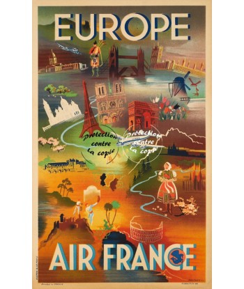 AIRLINES EUROPE Rfxmj-POSTER/REPRODUCTION d1 AFFICHE VINTAGE Le MVP de beaucoup