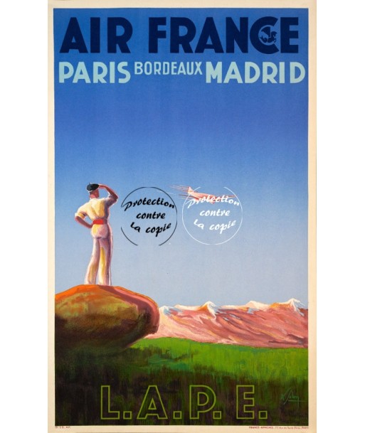 AIRLINES LAPE Rfep-POSTER/REPRODUCTION d1 AFFICHE VINTAGE Les êtres humains sont 