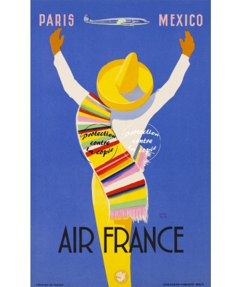 AIRLINES MEXICO Rfwik-POSTER/REPRODUCTION d1 AFFICHE VINTAGE ouvre sa boutique