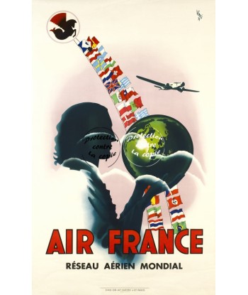 AIRLINES MONDIAL Rjrm-POSTER/REPRODUCTION d1 AFFICHE VINTAGE des créatures d'habitude