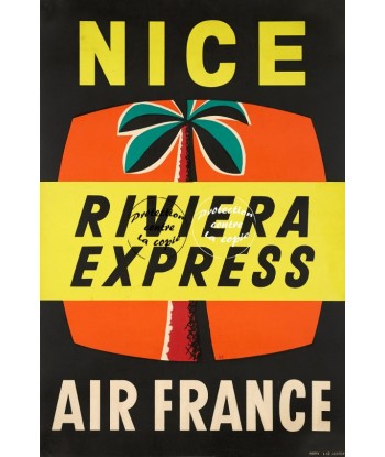 AIRLINES NICE RIVIERA Rfuvt-POSTER/REPRODUCTION d1 AFFICHE VINTAGE En savoir plus