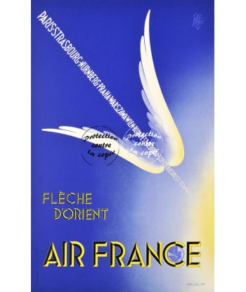 AIRLINES ORIENT Rfoex-POSTER/REPRODUCTION d1 AFFICHE VINTAGE Economisez 