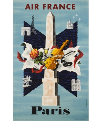 AIRLINES PARIS Rfzav-POSTER/REPRODUCTION d1 AFFICHE VINTAGE outlet