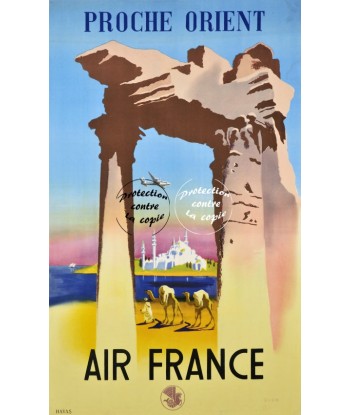 AIRLINES PROCHE ORIENT Rfxai-POSTER/REPRODUCTION d1 AFFICHE VINTAGE votre