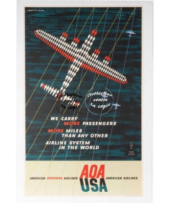 AOA AVION USA Rfxes-POSTER/REPRODUCTION d1 AFFICHE VINTAGE En savoir plus