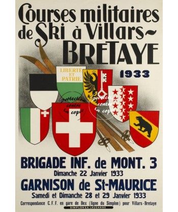 ARMéE VILLARS COURSES MILITAIRES Raq-POSTER/REPRODUCTION d1 AFFICHE VINTAGE online