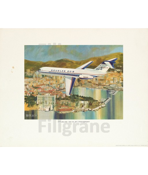 AVION DOUGLAS DC-9 JET Rrcv-POSTER/REPRODUCTION d1 AFFICHE VINTAGE meilleur choix