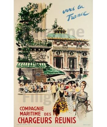 BATEAUX COMPAGNIE MARITIMES Rtmy-POSTER/REPRODUCTION d1 AFFICHE VINTAGE Profitez des Offres !