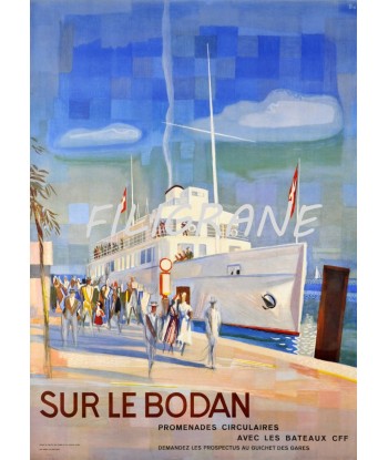 BODAN BATEAU Ryun-REPRODUCTION d1 AFFICHE VINTAGE en stock