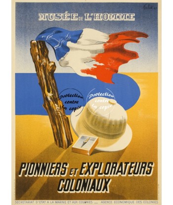 EXPO MUSéE de L'HOMME COLONIAUX Ripm-POSTER/REPRODUCTION d1 AFFICHE VINTAGE Les magasins à Paris et en Île-de-France