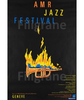 FESTIVAL JAZZ GENèVE 1996 Rvcc-POSTER/REPRODUCTION d1 AFFICHE VINTAGE de la marque