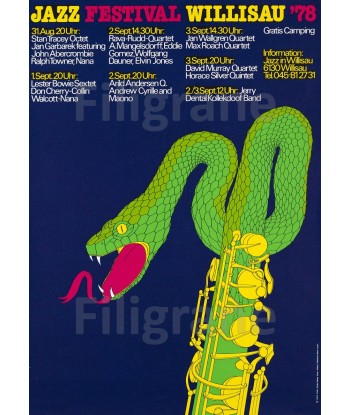 FESTIVAL JAZZ WILLISAU 78 Rmui-POSTER/REPRODUCTION d1 AFFICHE VINTAGE Le MVP de beaucoup