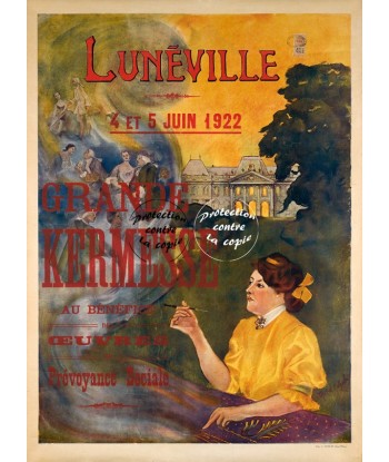 FÊTES LUNéVILLE KERMESSE 1922 Rfnex-POSTER/REPRODUCTION d1 AFFICHE VINTAGE pas chere