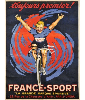 FRANCE SPORT VéLO/CYCLES Rfbgu-POSTER/REPRODUCTION d1 AFFICHE VINTAGE vous aussi creer 