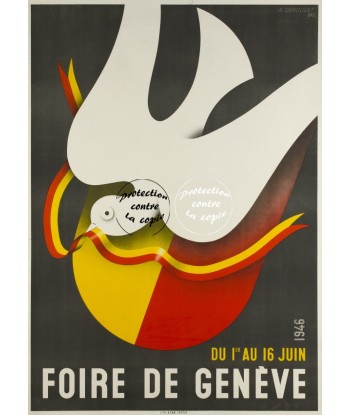 GENèVE FOIRE 1946 Rfoar-POSTER/REPRODUCTION d1 AFFICHE VINTAGE en ligne