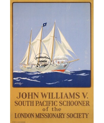 John WILLIAMS V BATEAU Rfcke-POSTER/REPRODUCTION d1 AFFICHE VINTAGE une grave pollution 