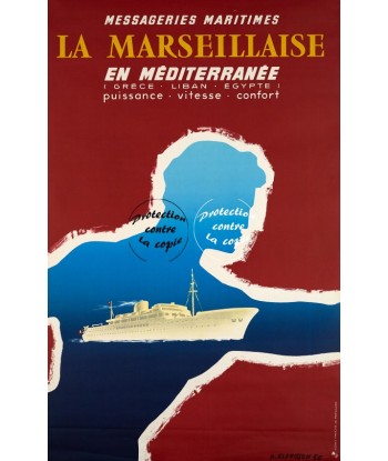 LA MARSEILLAISE PAQUEBOT Rftkw-POSTER/REPRODUCTION d1 AFFICHE VINTAGE 50-70% off 