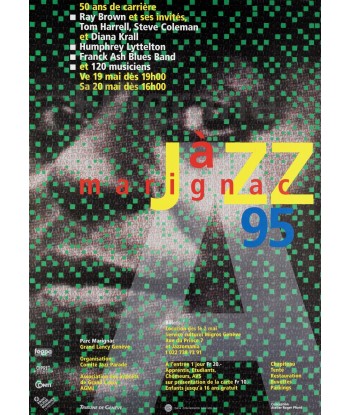 MARIGNAC JAZZ 1995 Rtte-POSTER/REPRODUCTION d1 AFFICHE VINTAGE Les magasins à Paris