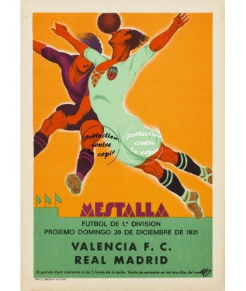 MESTALLA FOOT 1931 Rdvi-POSTER/REPRODUCTION d1 AFFICHE VINTAGE l'évolution des habitudes 