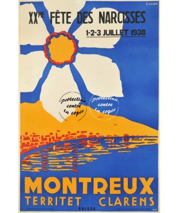 MONTREUX FêTES 1938 Rfoqq-POSTER/REPRODUCTION d1 AFFICHE VINTAGE vous aussi creer 