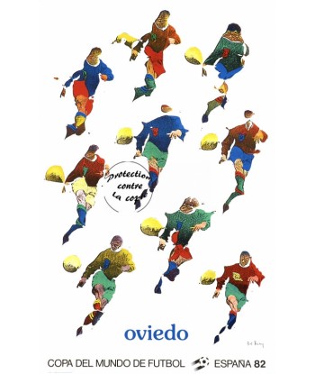 OVIEDO FOOT ESPAGNE 82 Rfbfl-POSTER/REPRODUCTION d1 AFFICHE VINTAGE commande en ligne