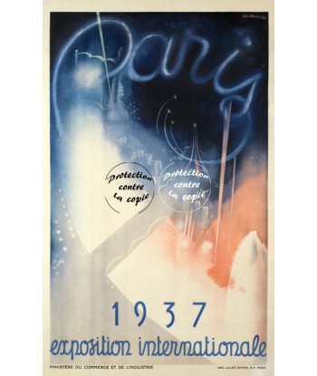 PARIS EXPO 1937 Rfpxo-POSTER/REPRODUCTION d1 AFFICHE VINTAGE Voir les baskets