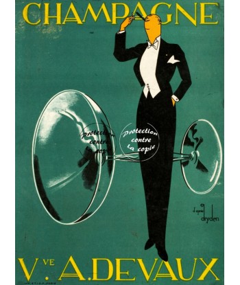 PUB A. DEVAUX CHAMPAGNE Rfnmu-POSTER/REPRODUCTION d1 AFFICHE VINTAGE les muscles