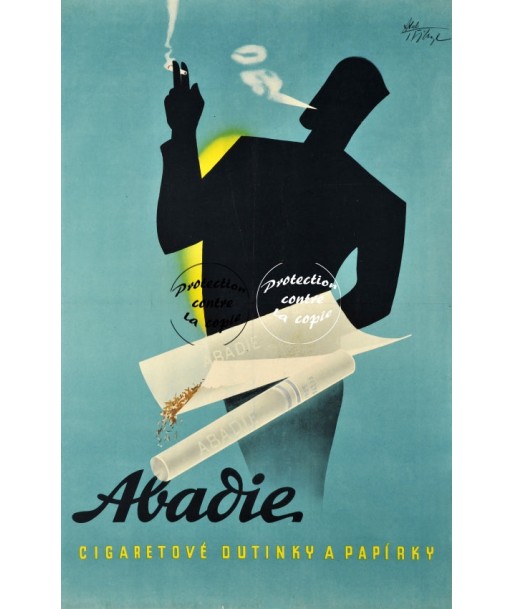 PUB ABADIE PAPIER CIGARETTE Rfzxs-POSTER/REPRODUCTION d1 AFFICHE VINTAGE JUSQU'A -70%! 