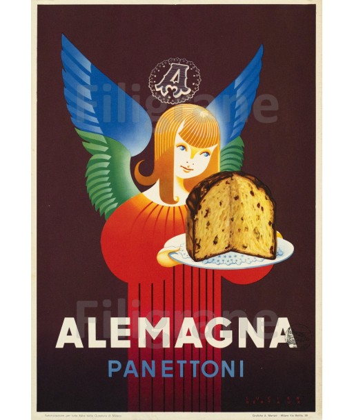 PUB ALEMAGNA PANETTONI Rlrn-POSTER/REPRODUCTION d1 AFFICHE VINTAGE offre 